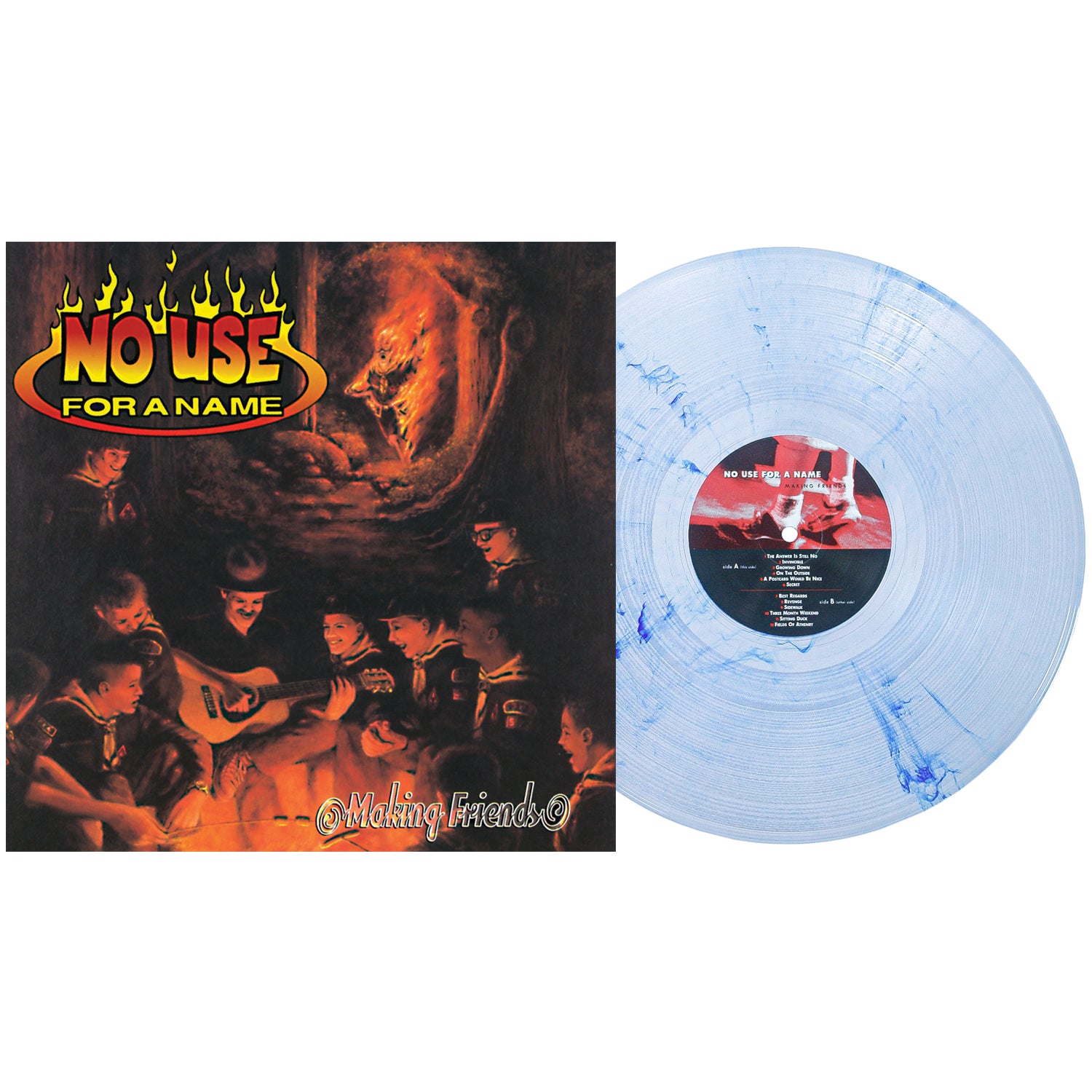 Vinyl record with cover featuring 'No Use for a Name' band logo and album art.