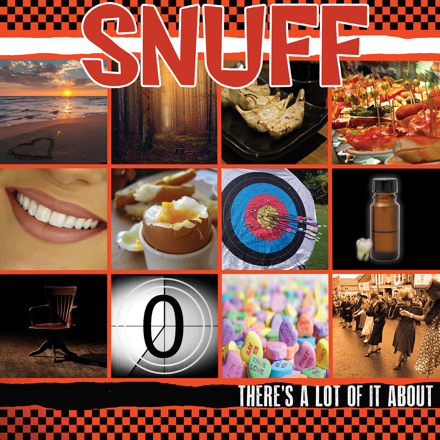 A collage of 12 images under the word SNUFF spans beaches to crowds, reflecting the energetic vibe of Snuff, Kings of the Spanish Oi Scene—just like a Black Vinyl LP. There’s a lot of it about.