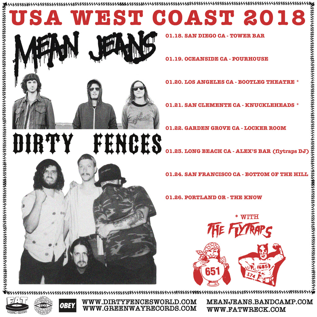 Mean Jeans announce 2018 West Coast run!