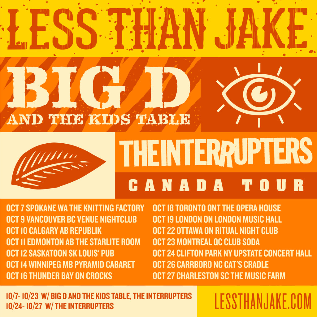 LESS THAN JAKE head to the Great White North!