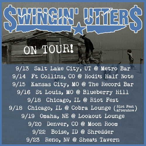 Swingin' Utters tour starts today!