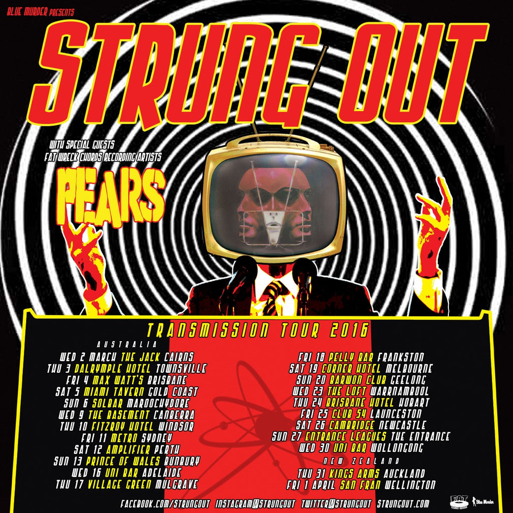 STRUNG OUT & PEARS announce Australia and New Zealand tour!