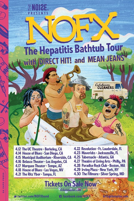 The NOFX Hepatitis Bathtub Music and Book Tour just got cooler!