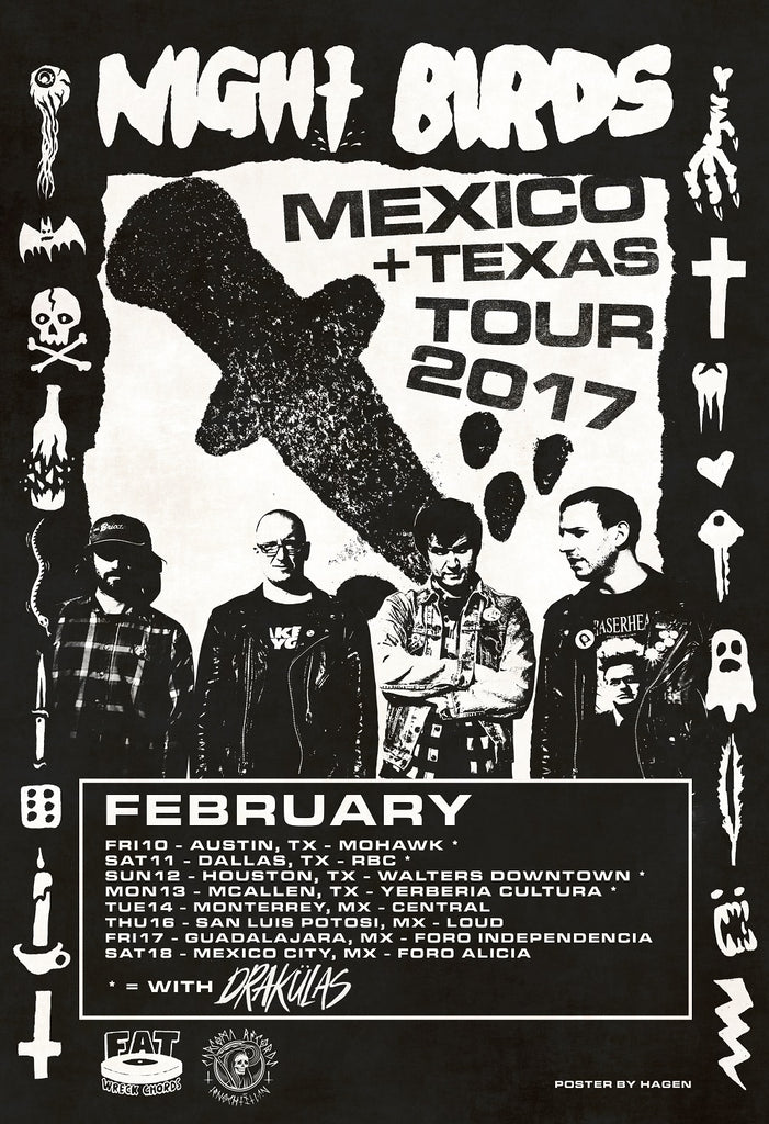 NIGHT BIRDS Announce Mexico + Texas Tour!