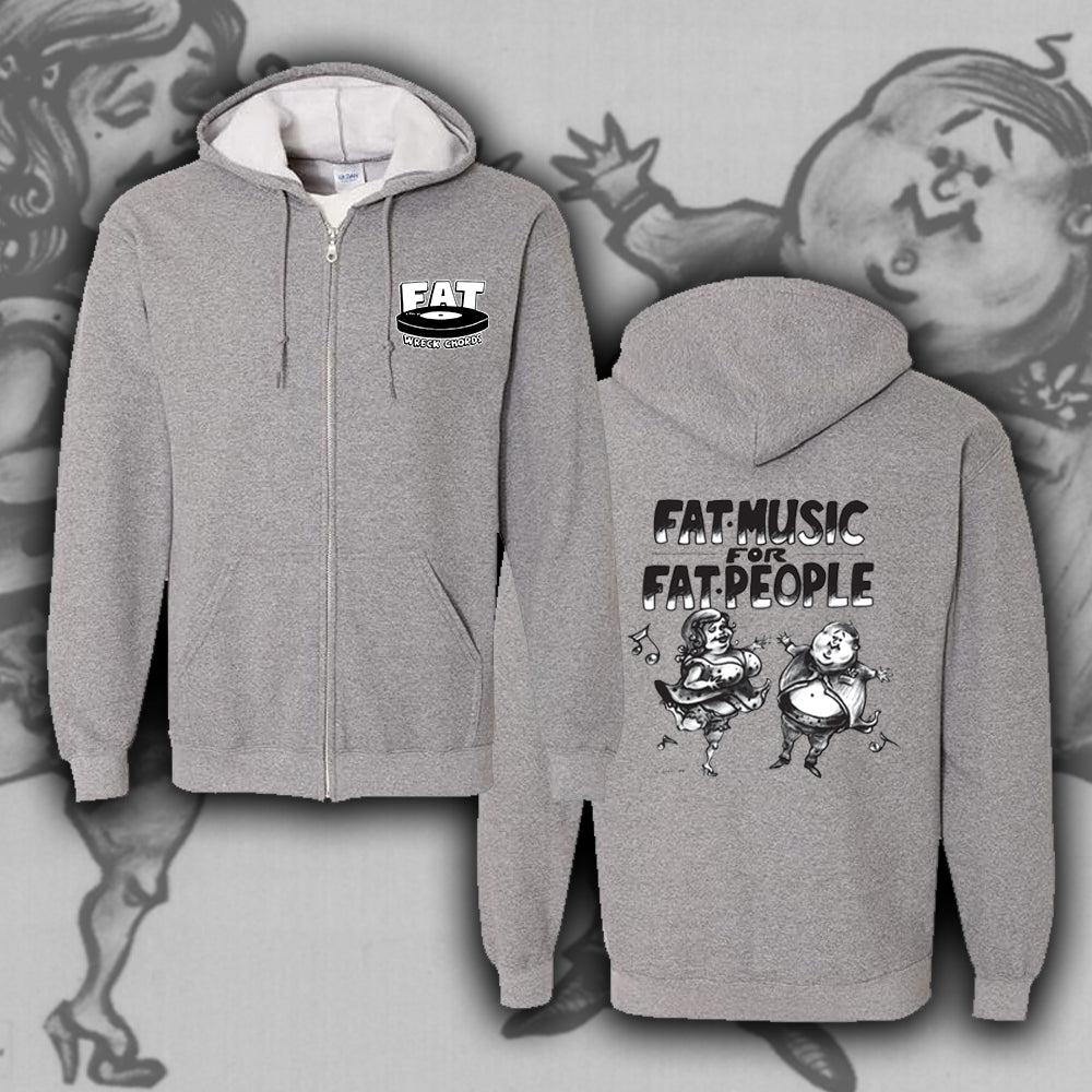 Fat Music For Fat People Zip-Up Hoodie