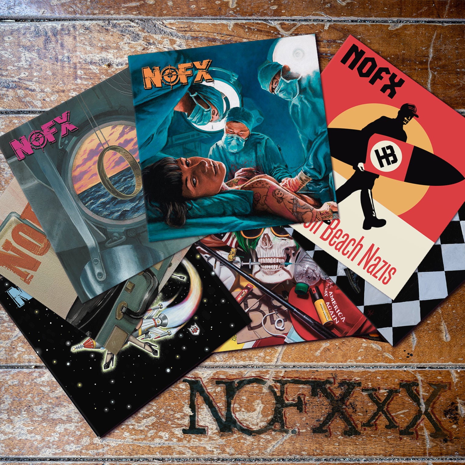 新品 パンクメロコアレコード4枚セットNOFX strungout nouse for 洋楽 